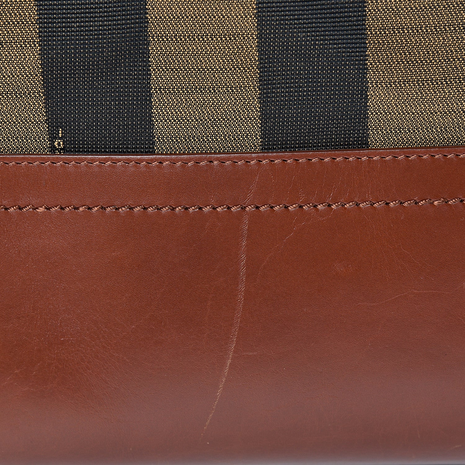Fendi Pequin Cuoio Vegetale Medium Roll Tote Tobacco Cuoio Miele 13 of 21
