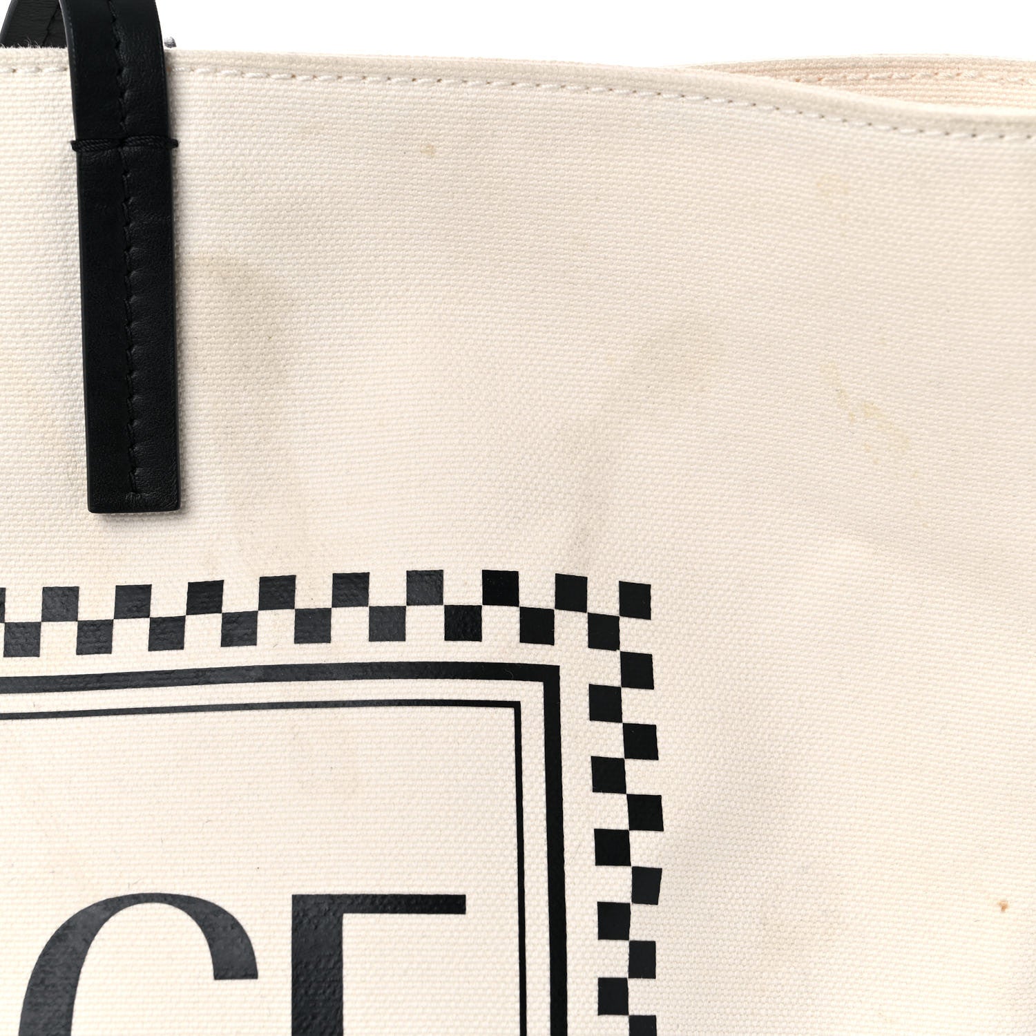 Versace Canvas Logo Tote Black White 25 of 28