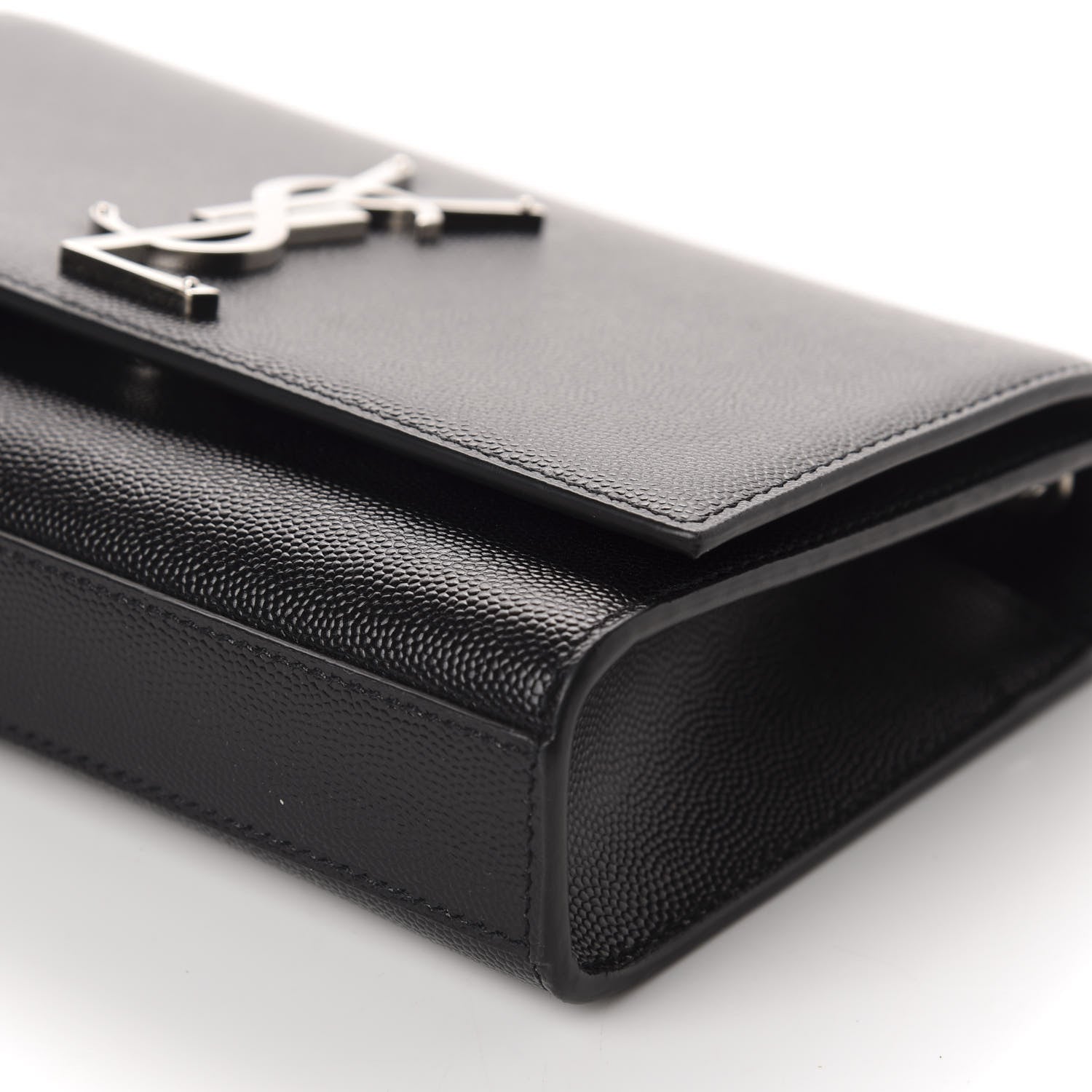 Saint Laurent Grain De Poudre Small Monogram Kate Satchel Black 7 of 10