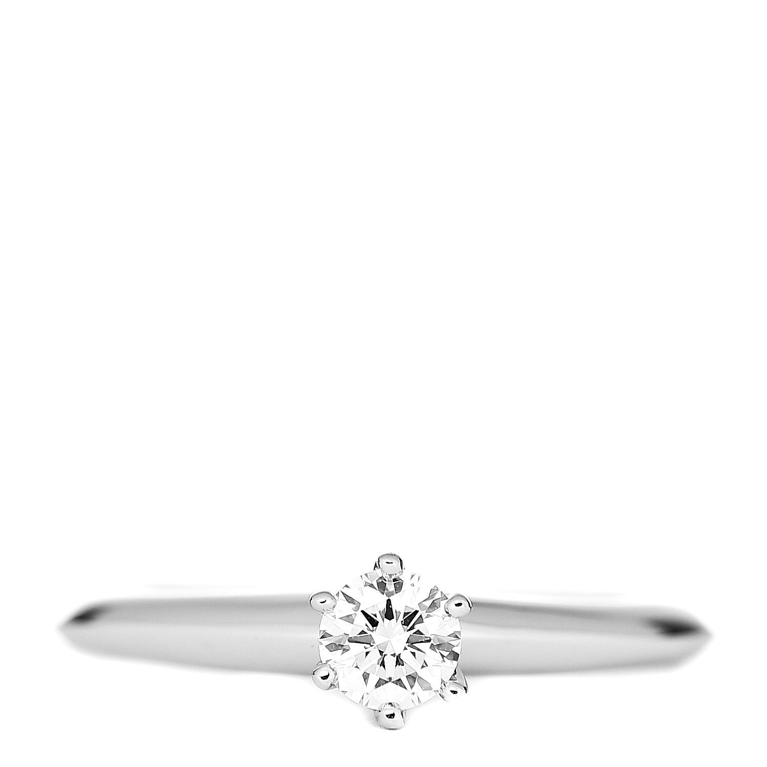 Tiffany Platinum Diamond .21ct Solitaire Engagement Ring 48 4.5 1 of 4