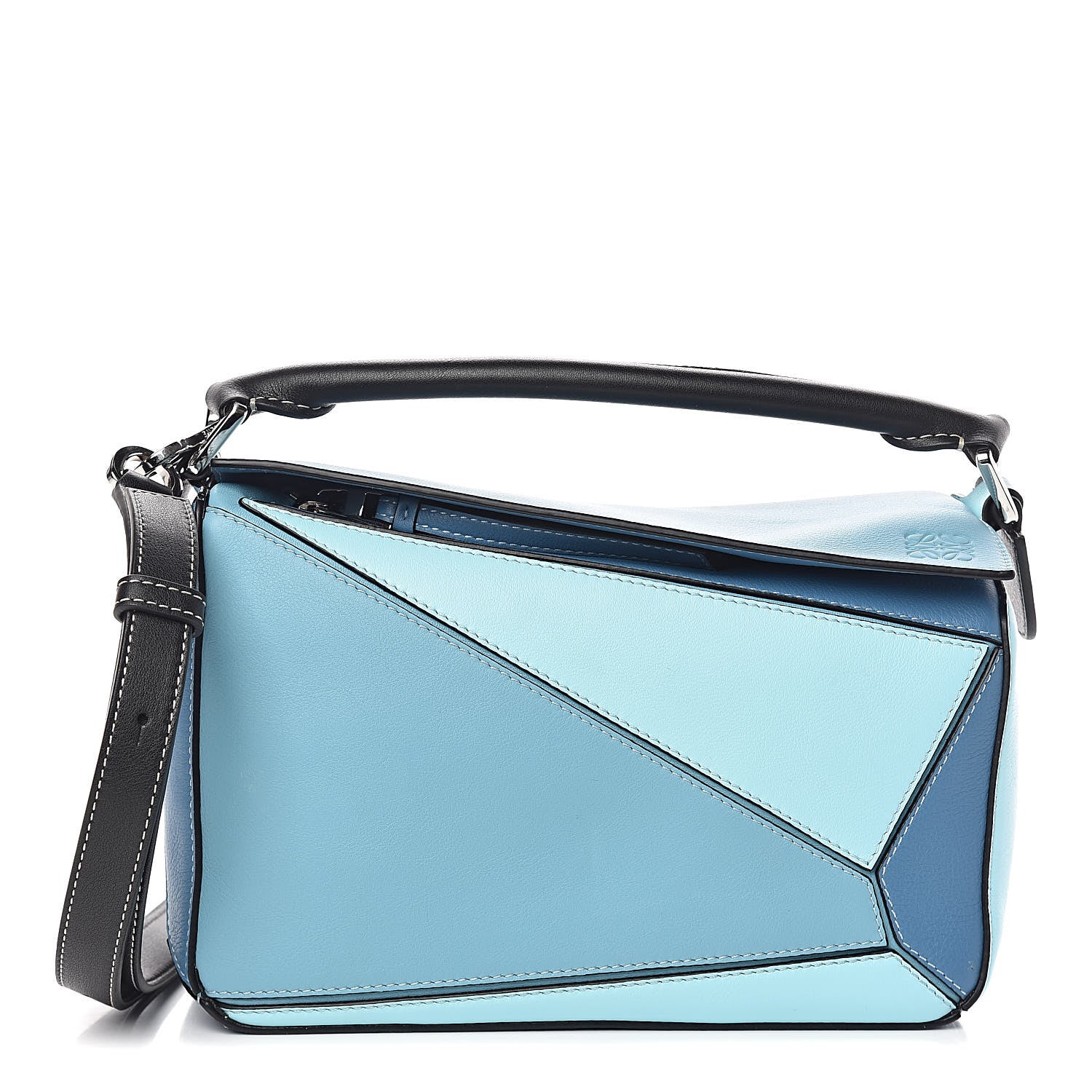 Loewe Calfskin Small Puzzle Bag Light Blue Aqua 1 of 10