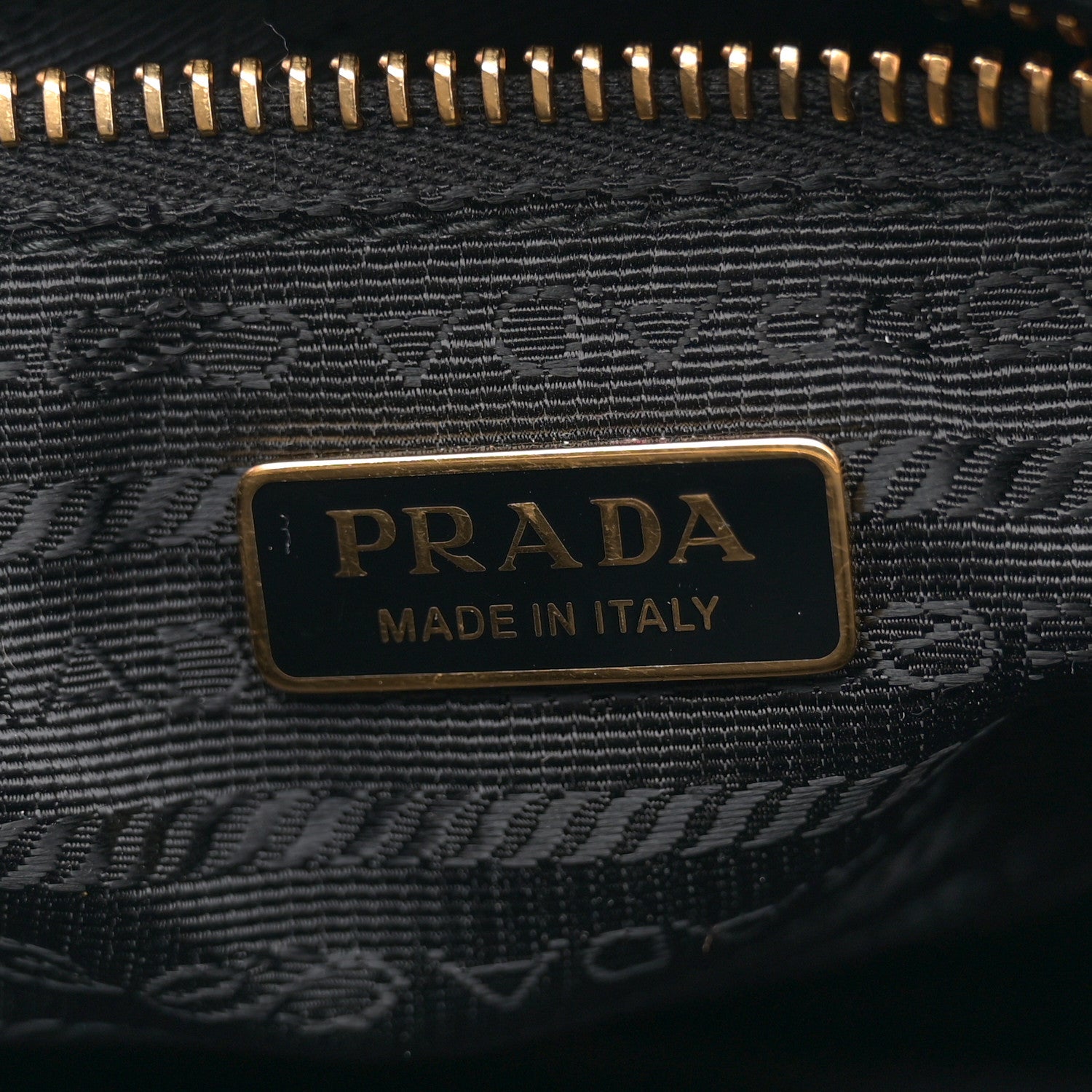 Prada Glossy Calfskin Triangle Medium Bonnie Shoulder Bag Black 6 of 11