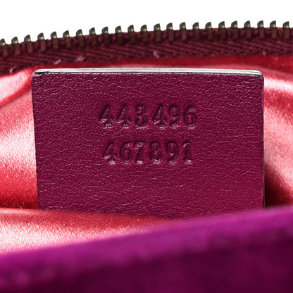 Gucci Velvet Matelasse Medium GG Marmont Shoulder Bag Fuchsia Violet Cyclamen 7 of 10