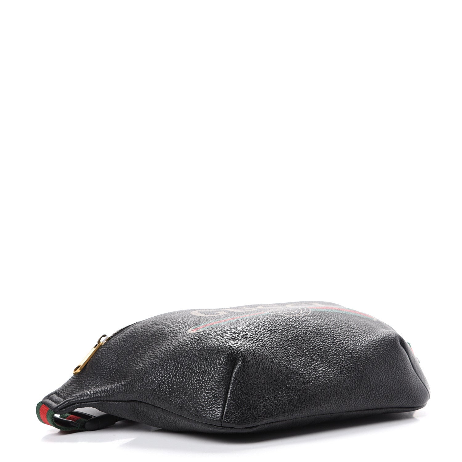 Gucci Grained Calfskin Logo Belt Bag Black 3 of 10