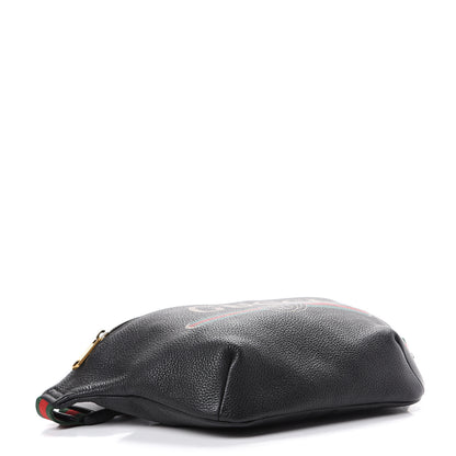 Gucci Grained Calfskin Logo Belt Bag Black 3 of 10
