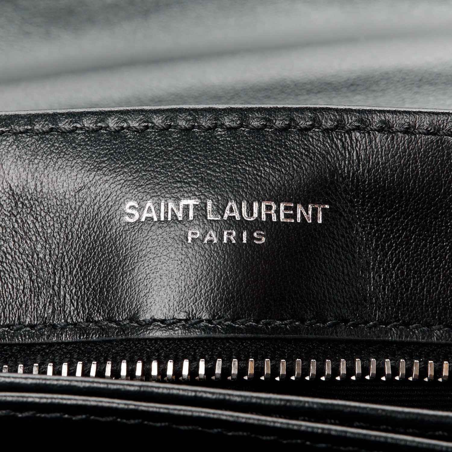 Saint Laurent Cotton Bandana Y Quilted Monogram Toy Loulou Crossbody Bag Black White 6 of 11