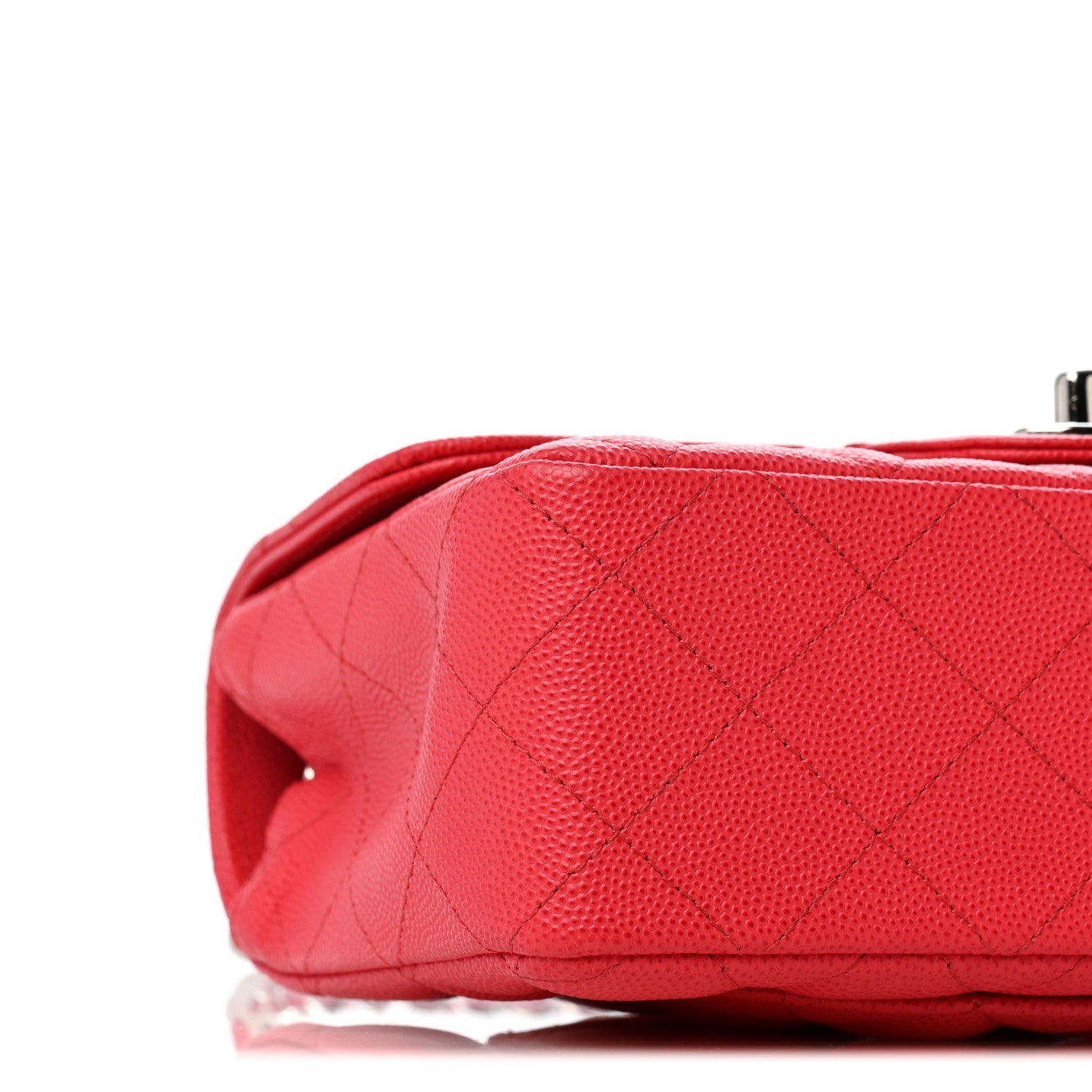 Chanel Caviar Quilted Mini Rectangular Flap Light Red 9 of 14