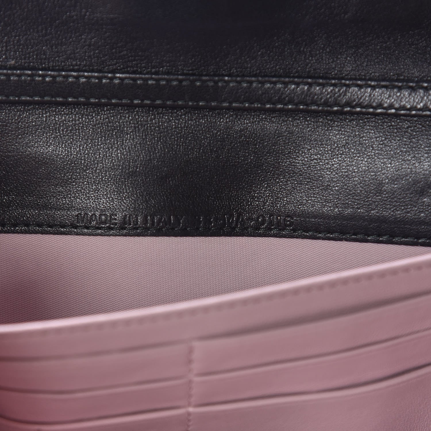 Christian Dior Lambskin Cannage Miss Dior Chain Wallet Black 8 of 10