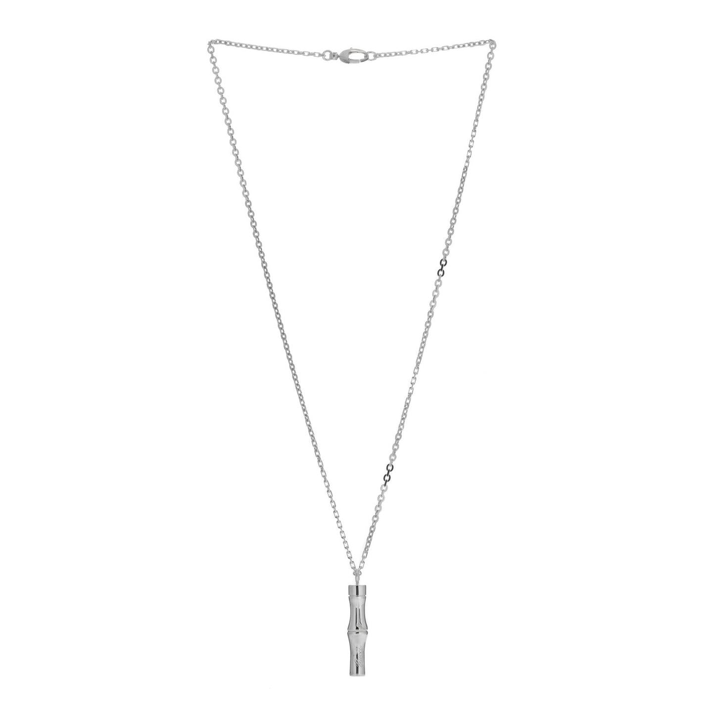 Sterling Silver Bamboo Pendant Necklace
