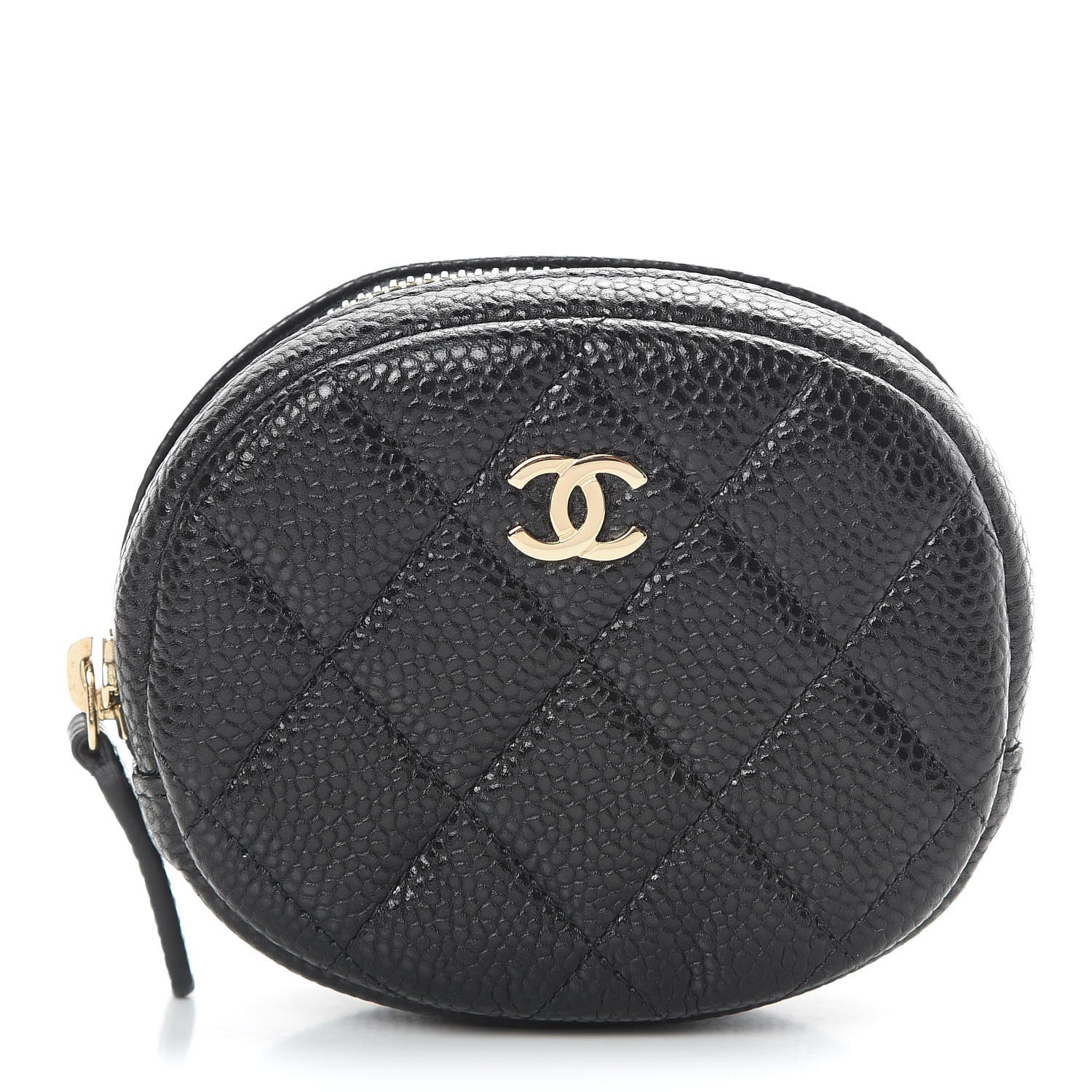 Chanel Caviar Quilted Zip Around Classic Coin Purse Black 1 of 7