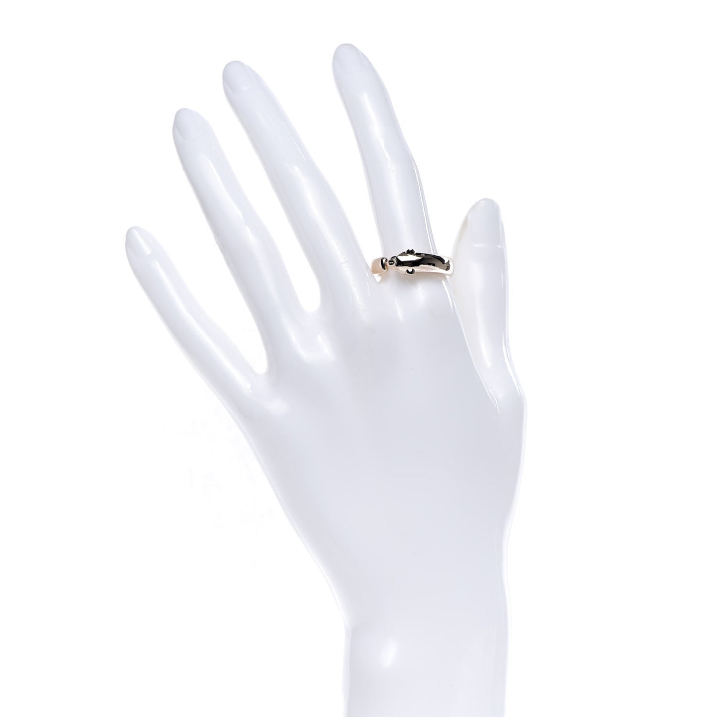 18K Pink Gold Tsavorite Onyx Panthere De Ring 56 7.5