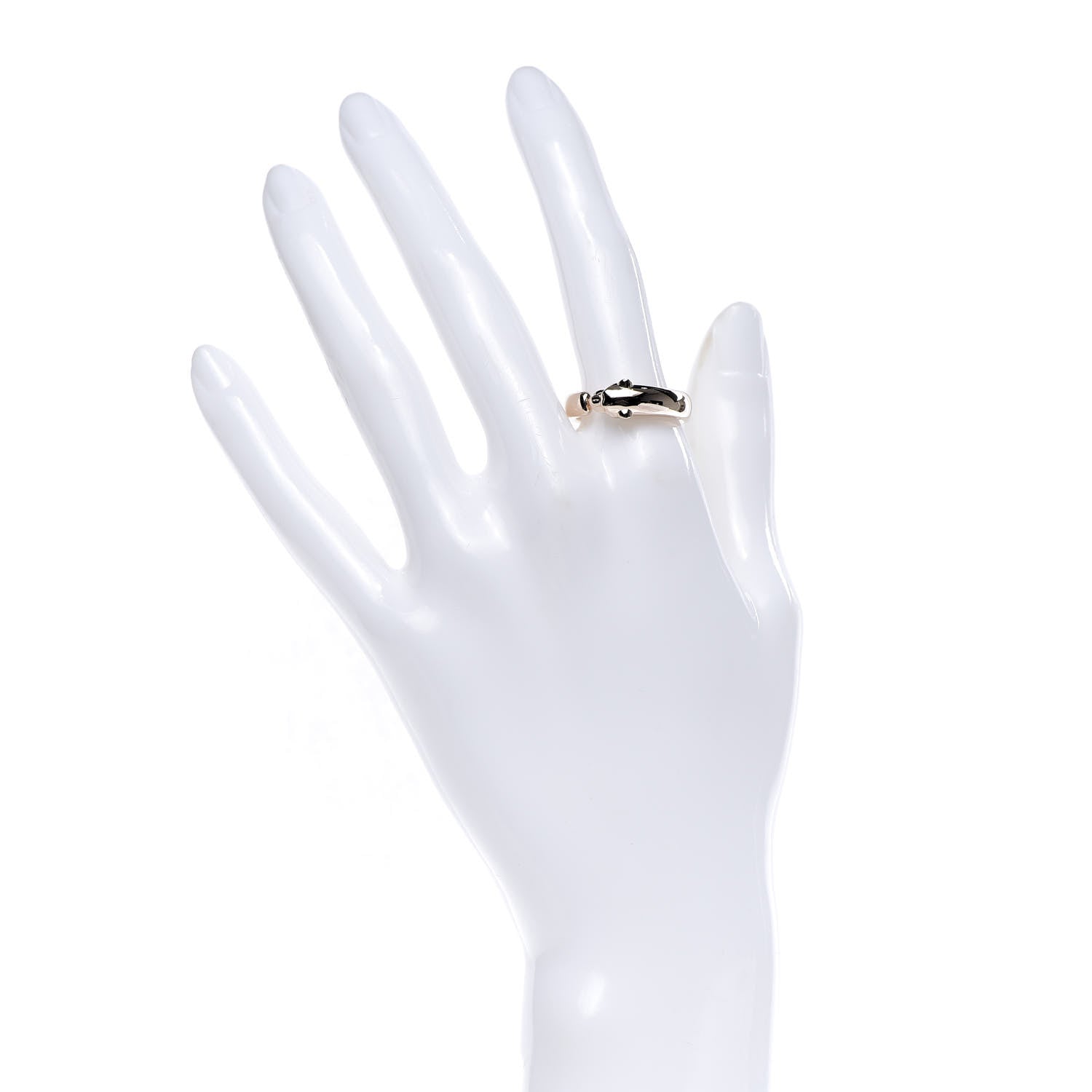 Cartier 18K Pink Gold Tsavorite Onyx Panthere De Ring 56 7.5 2 of 5