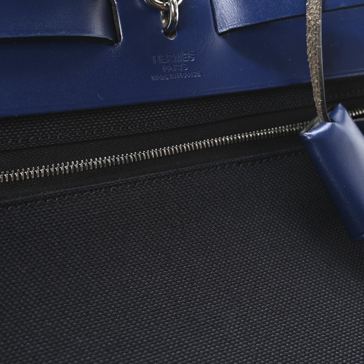 Hermes Military Toile Vache Hunter Herbag Zip 31 PM Bleu Marine Bleu Saphir 7 of 11