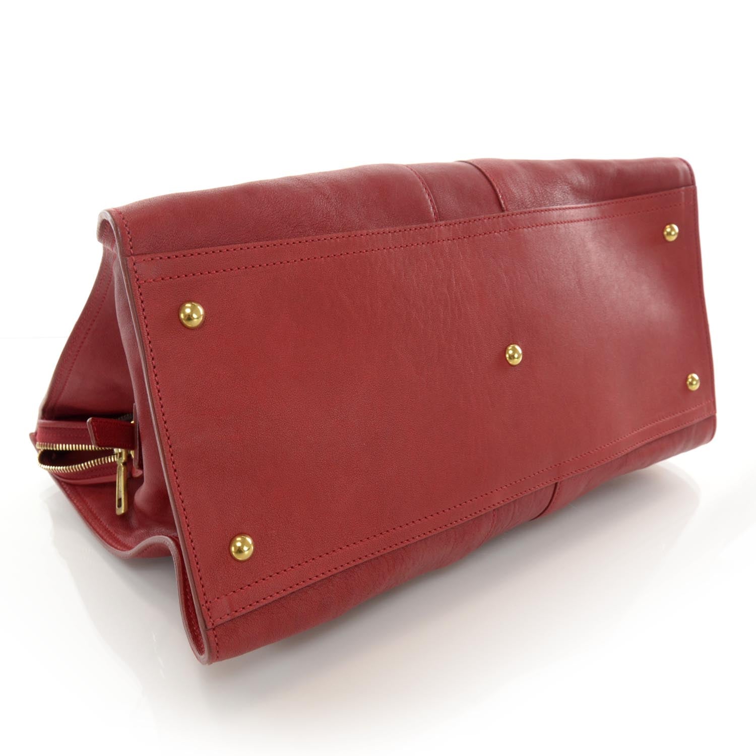 Saint Laurent Sheepskin Large Cabas ChYc Red 4 of 7