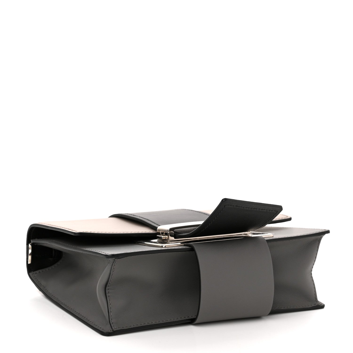 Prada City Calf Ribbon Bag Black Pomice 3 of 8