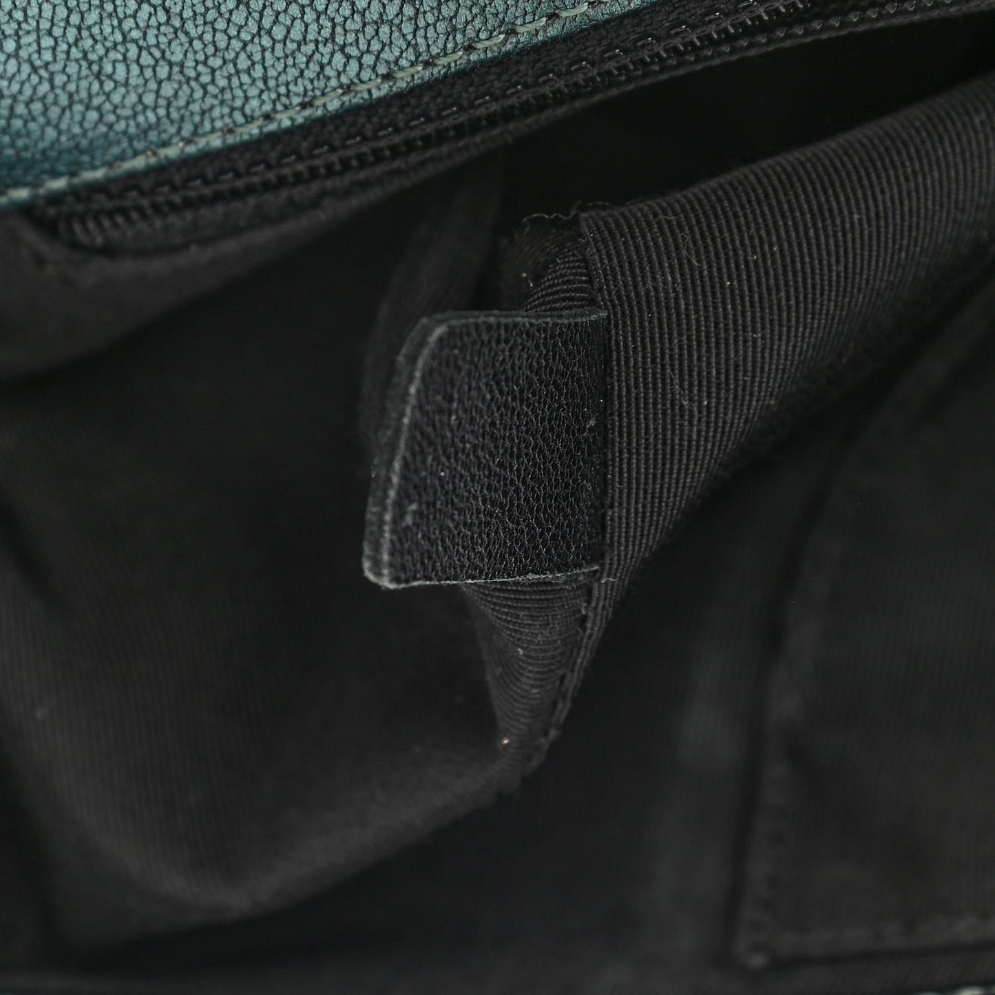 Iridescent Goatskin Quilted New Medium Boy Flap Green