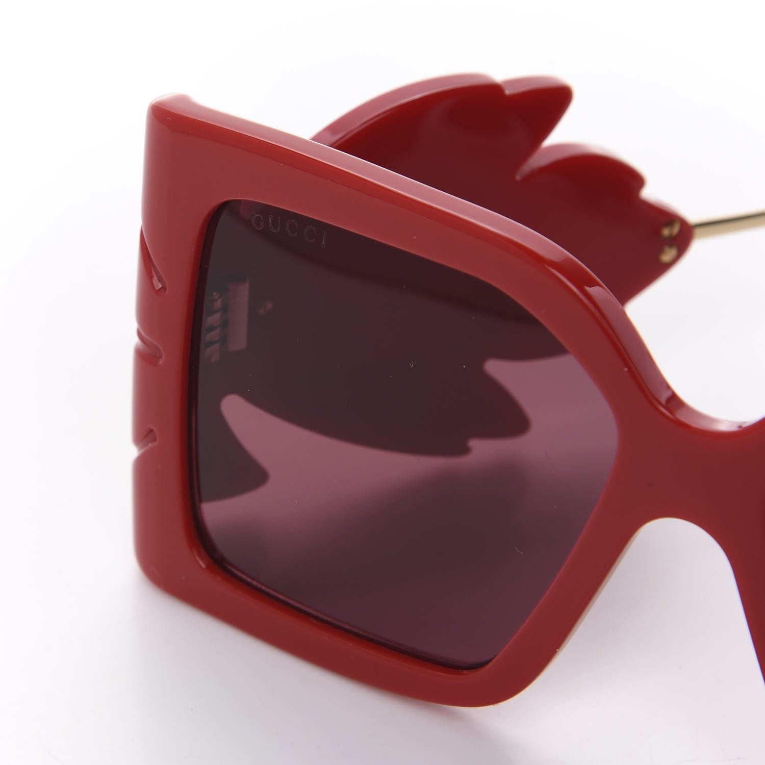 Gucci Acetate Square Frame Wing Sunglasses GG0535S Red 7 of 8