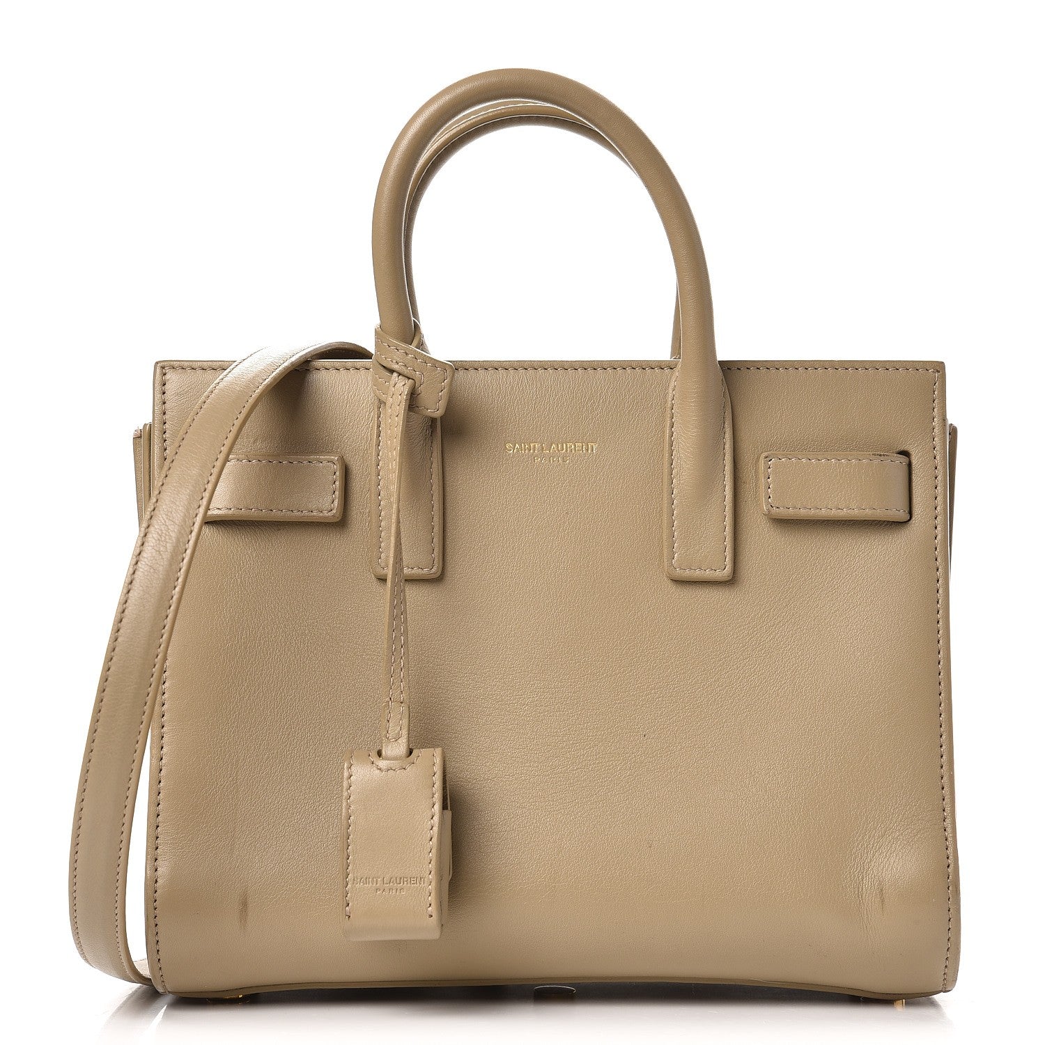 Saint Laurent Calfskin Nano Sac De Jour Beige 1 of 15