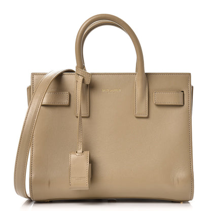 Saint Laurent Calfskin Nano Sac De Jour Beige 1 of 15
