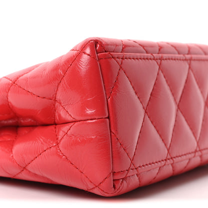 Chanel Shiny Aged Calfskin Quilted Nano Kelly Shopper Red 9 of 10