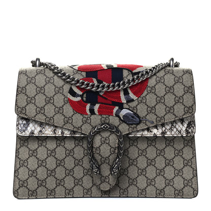 Gucci GG Supreme Monogram Kingsnake Embroidered Medium Dionysus Shoulder Bag Beige 1 of 4