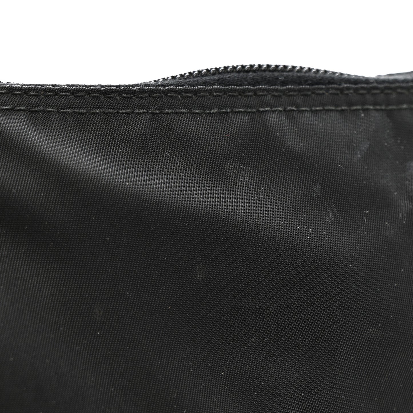 Nylon Flat Messenger Bag Black