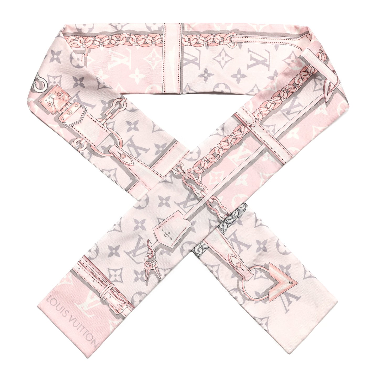 Silk Monogram Confidential Bandeau Light Pink