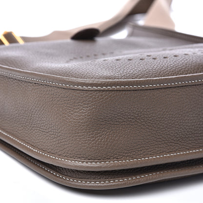 Hermes Taurillon Clemence Evelyne III PM Etoupe 7 of 10