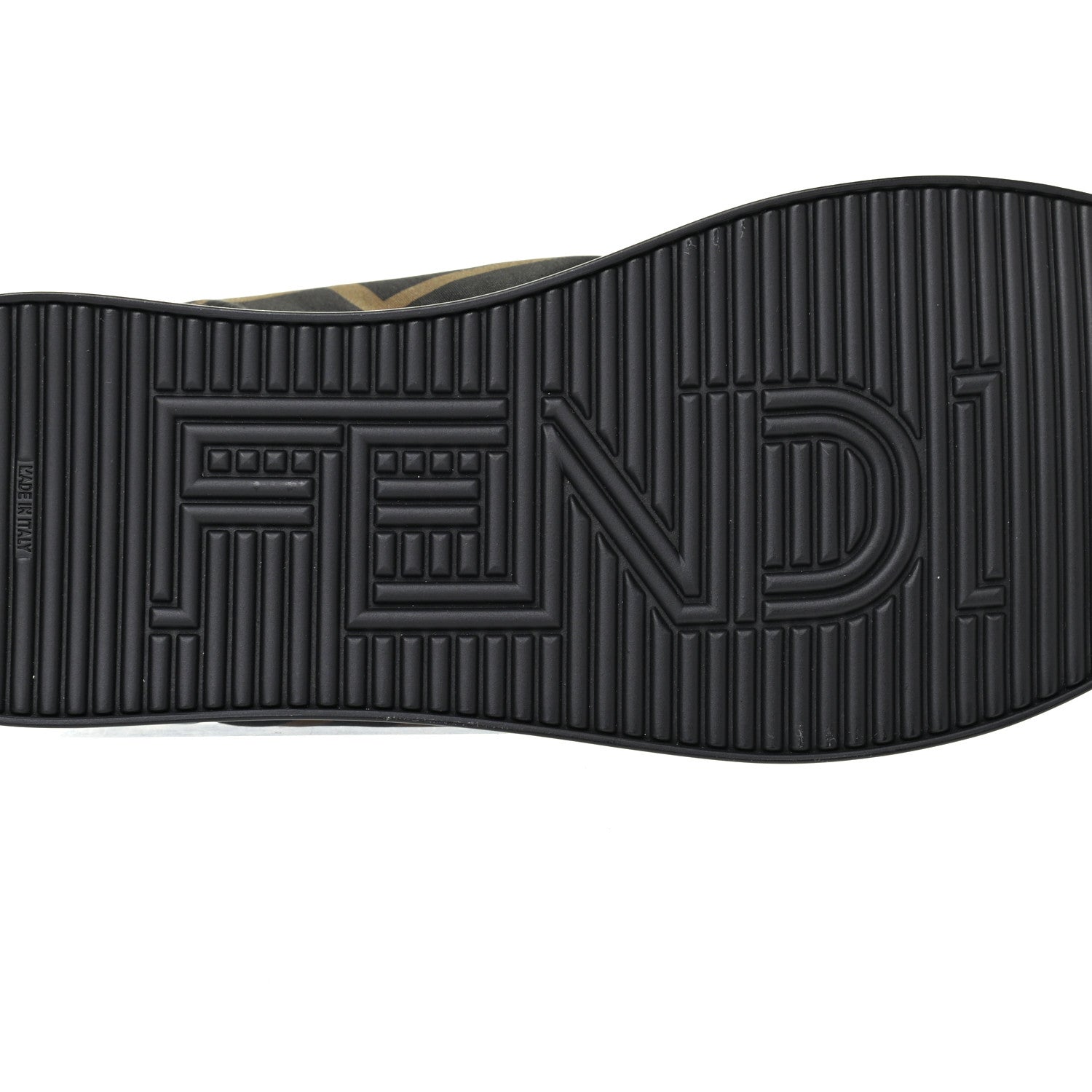 Fendi Nylon FF Reloaded High Top Sneakers 35 Tobacco Black 6 of 10