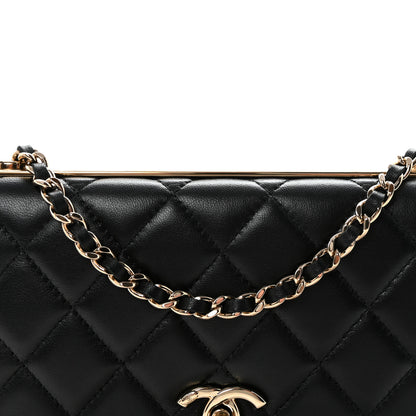 Chanel Lambskin Quilted Trendy CC Wallet On Chain WOC Black 9 of 12