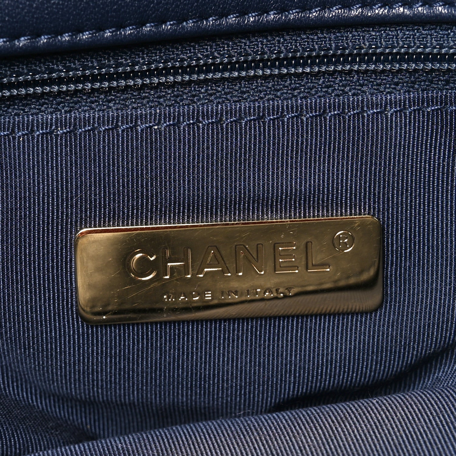 Chanel Goatskin Quilted Maxi Chanel 19 Flap Navy Blue 6 of 10