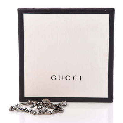 Gucci Oxidized Palladium Crystal Double G Bracelet Silver 5 of 5