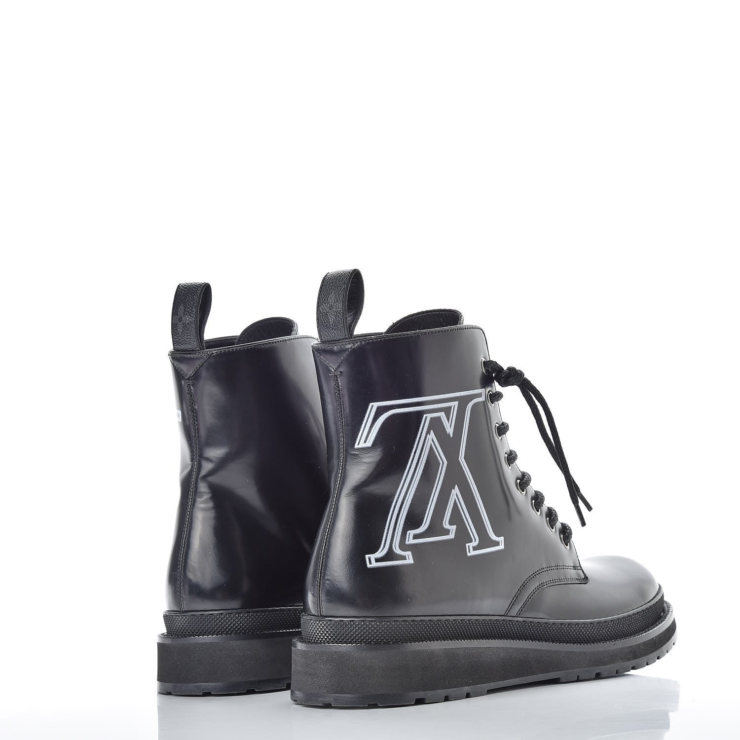 Louis Vuitton Calfskin Glazed Ice Ankle Boots 9.5 Black 4 of 9