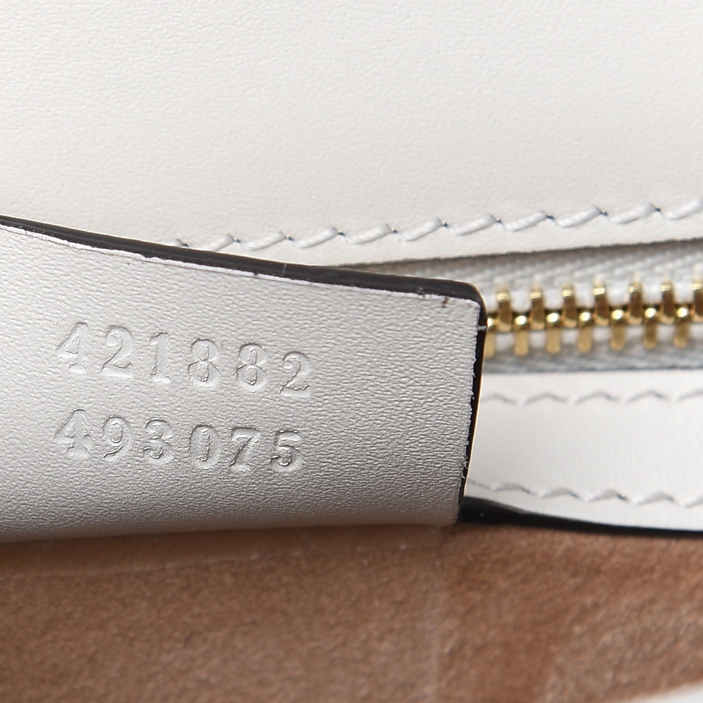 Calfskin Embroidered Small Sylvie Shoulder Bag White