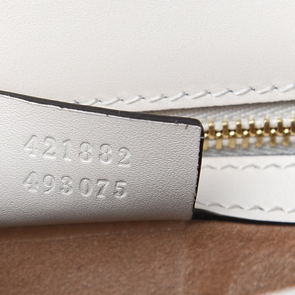 Gucci Calfskin Embroidered Small Sylvie Shoulder Bag White 7 of 10