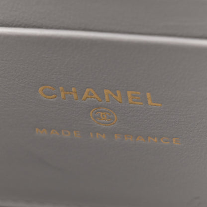 Chanel Lambskin Quilted Small Top Handle Vanity Case With Chain light Grey 6 of 13