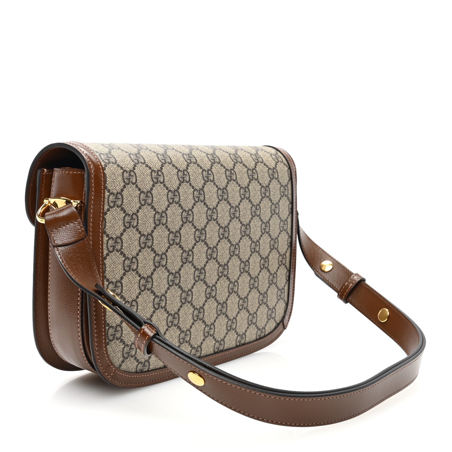 Gucci GG Supreme Monogram Horsebit 1955 Shoulder Bag Beige Brown Sugar 3 of 10