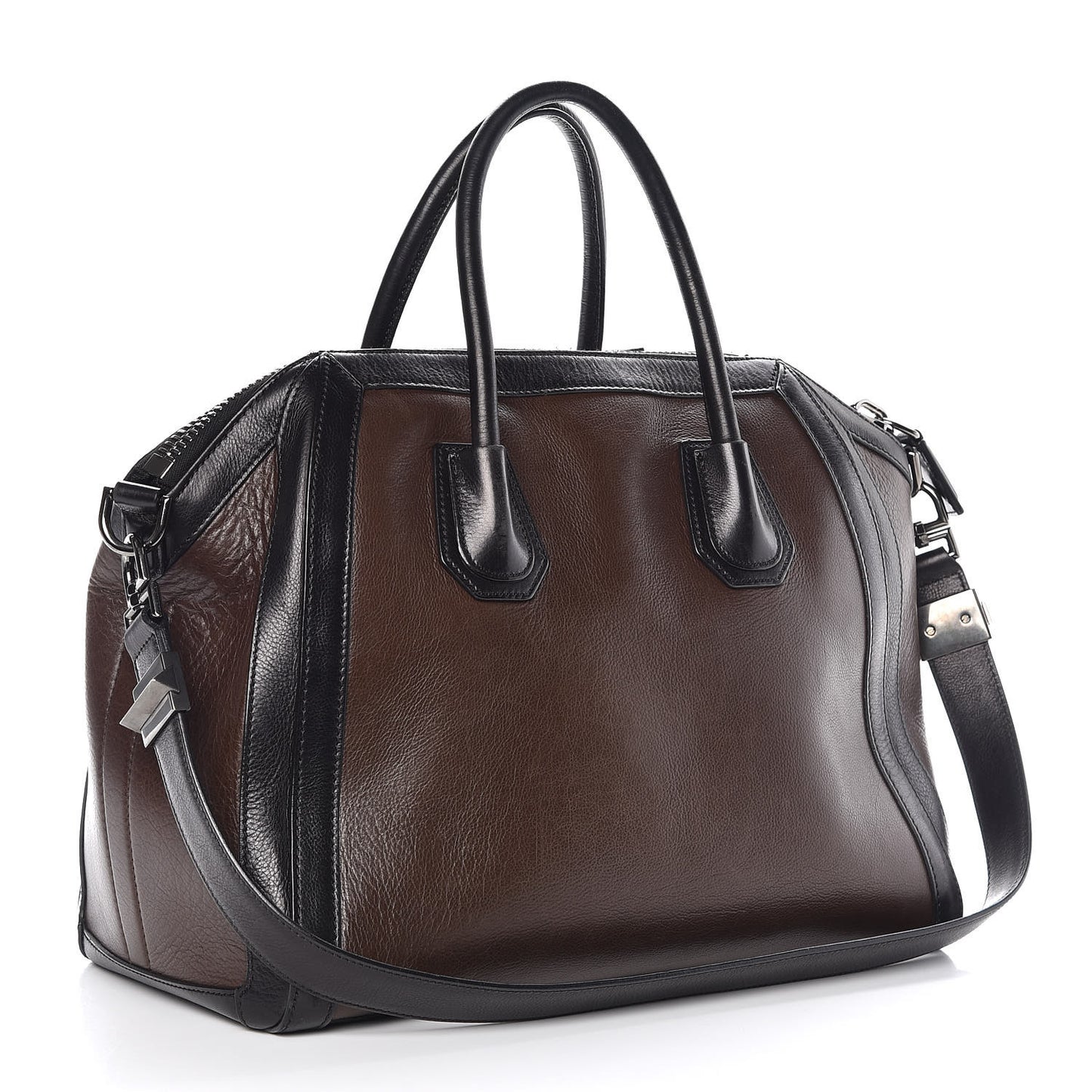 Calfskin Medium Bi-Color Antigona Brown Black