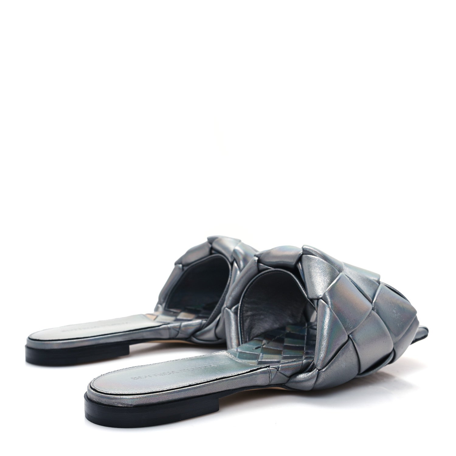 Bottega Veneta Laser Nappa Maxi Intrecciato Lido Flat Sandals 39 Oyster 5 of 9