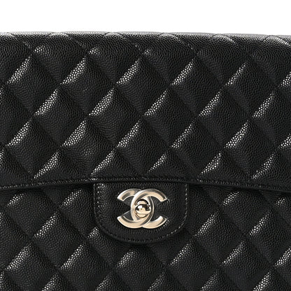 Chanel Caviar Quilted Square Flap Clutch Black 8 of 9