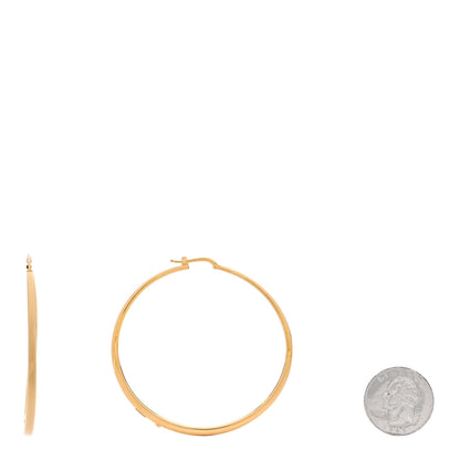 Roberto Coin 18K Yellow Gold XL Graduated Curved Hoop Earrings 2 of 4