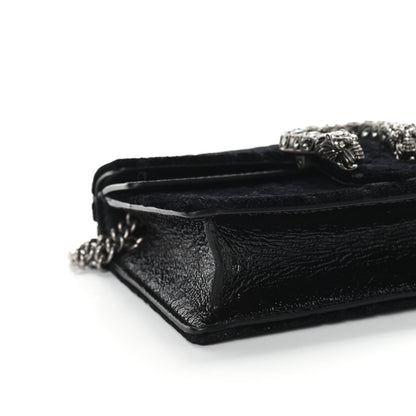 Gucci Velvet GG Monogram Super Mini Dionysus Shoulder Bag Black 6 of 7