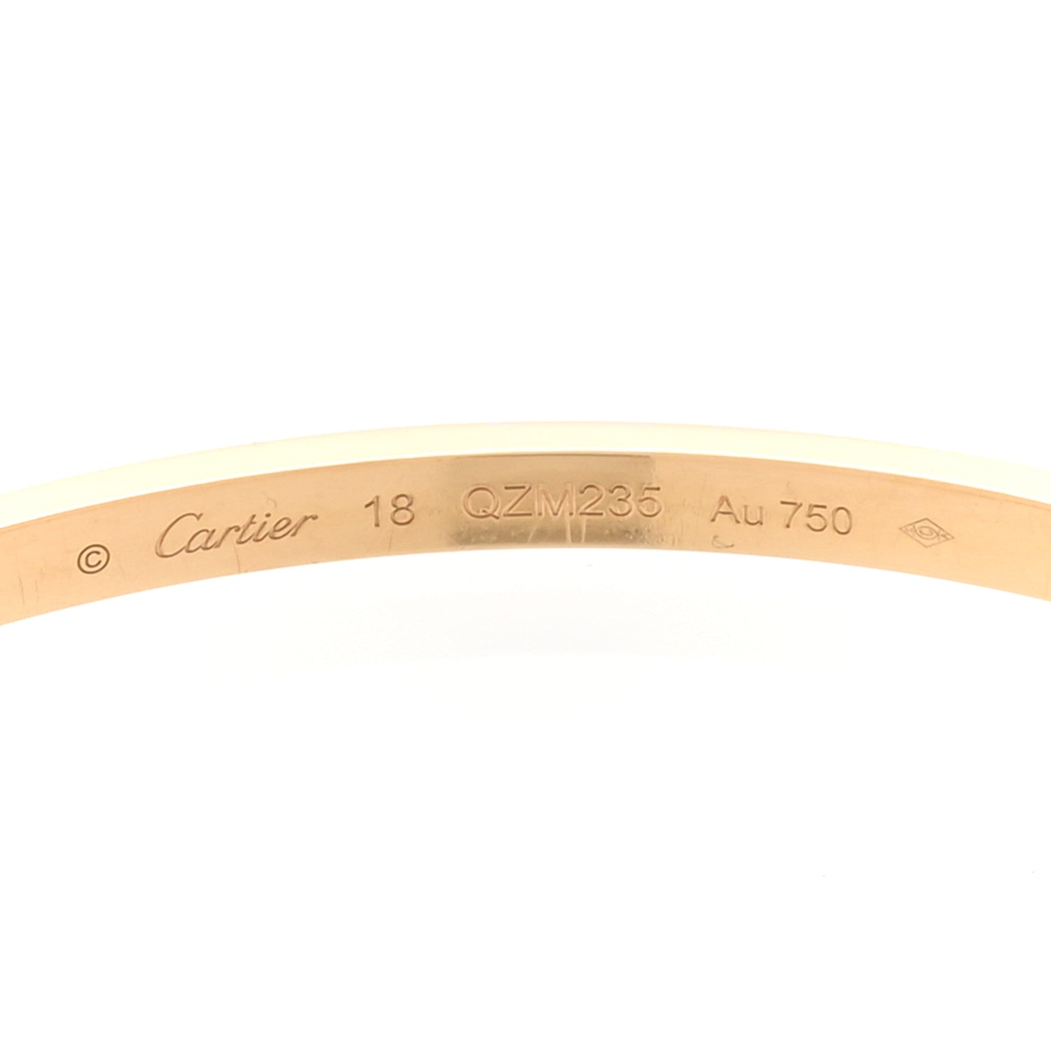 Cartier 18K Yellow Gold Small LOVE Bracelet 18 7 of 8