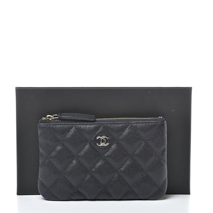 Chanel Caviar Quilted Small Cosmetic Case Navy 8 of 8