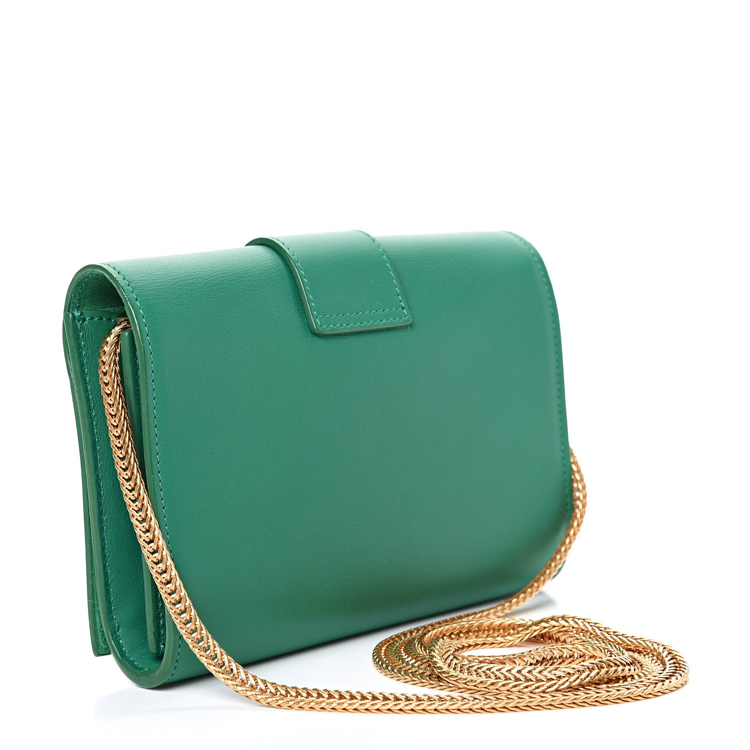 Saint Laurent Calfskin Small Classic Y Satchel Green 2 of 10