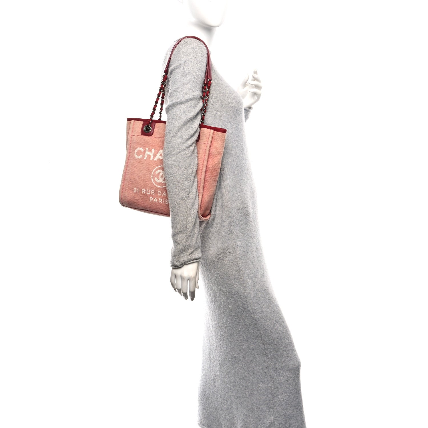 Chanel Canvas Mini Deauville Tote Red 1837105 – FASHIONPHILE
