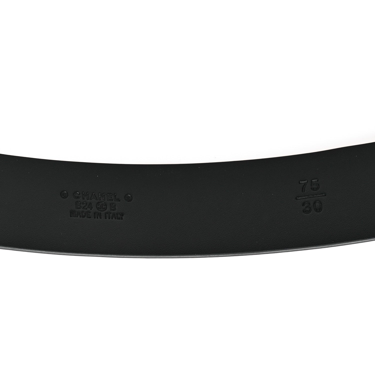 Chanel Calfskin Metal Enamel CC Belt 75 30 Black Golden 3 of 5