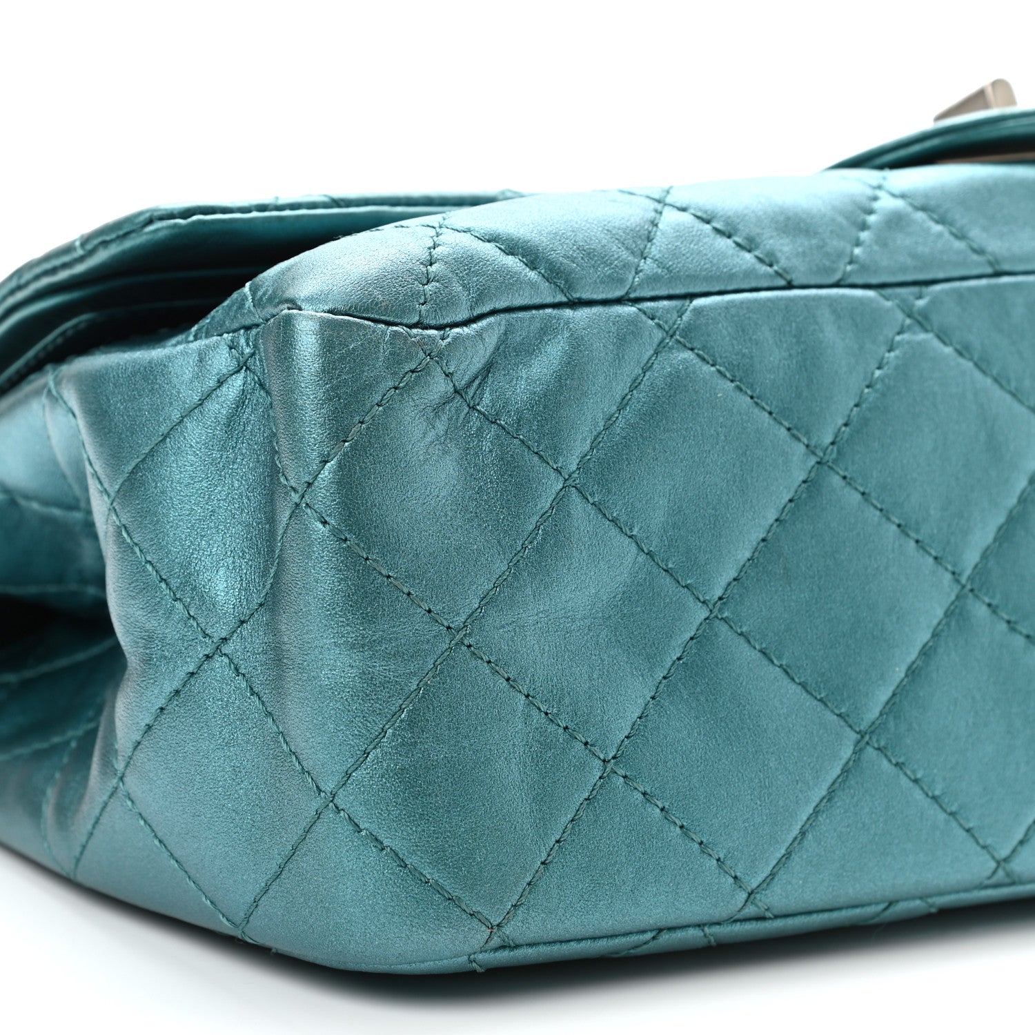 Chanel Metallic Calfskin Quilted 2.55 Reissue 227 Flap Turquoise 9 of 12