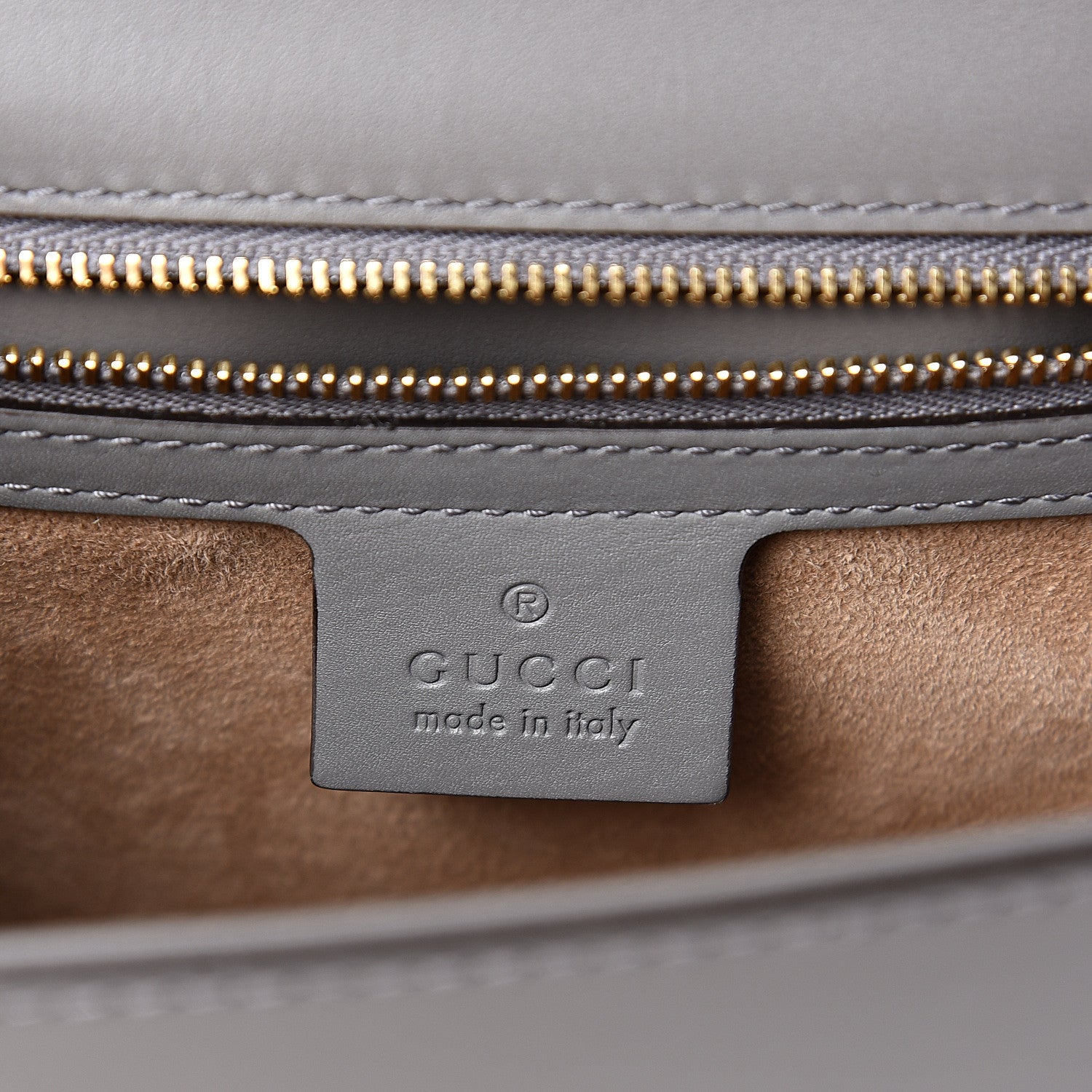 Gucci Calfskin Small Sylvie Shoulder Bag Deep Grey 5 of 10