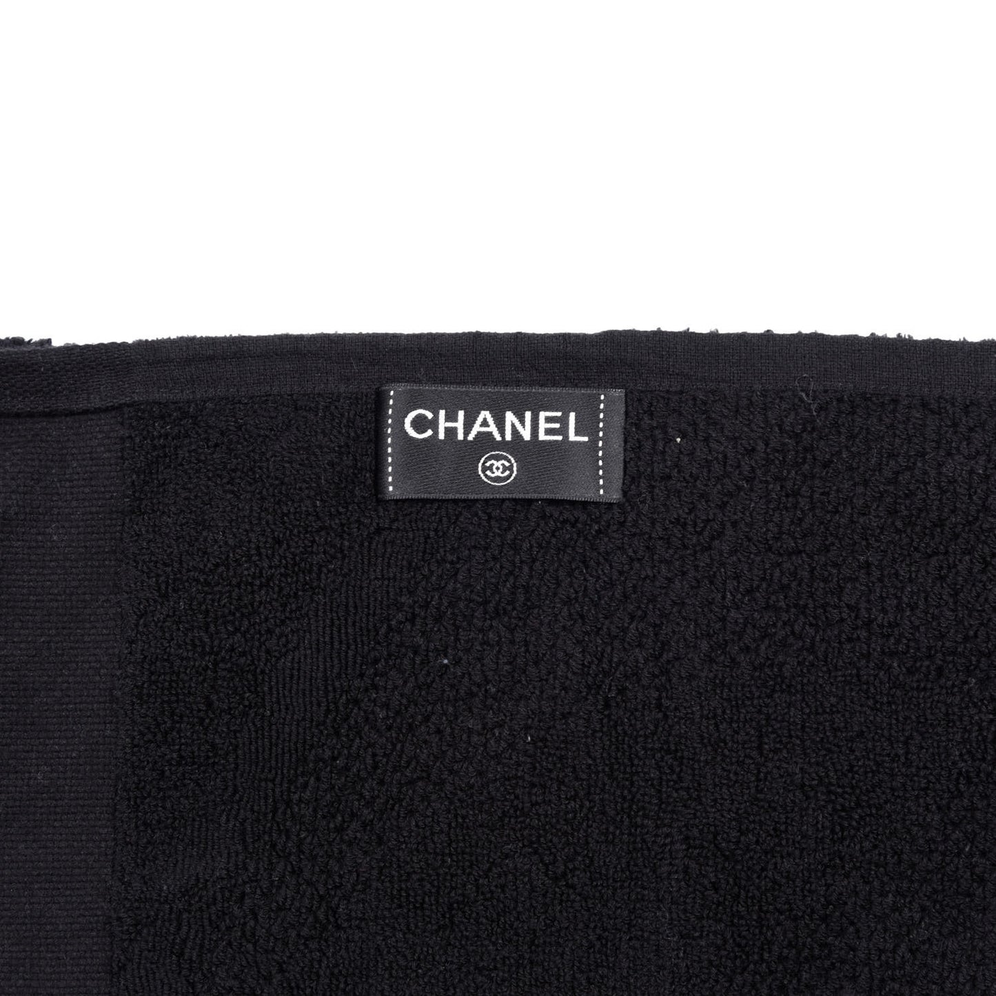Terry Cotton CC Camellia Beach Towel Black